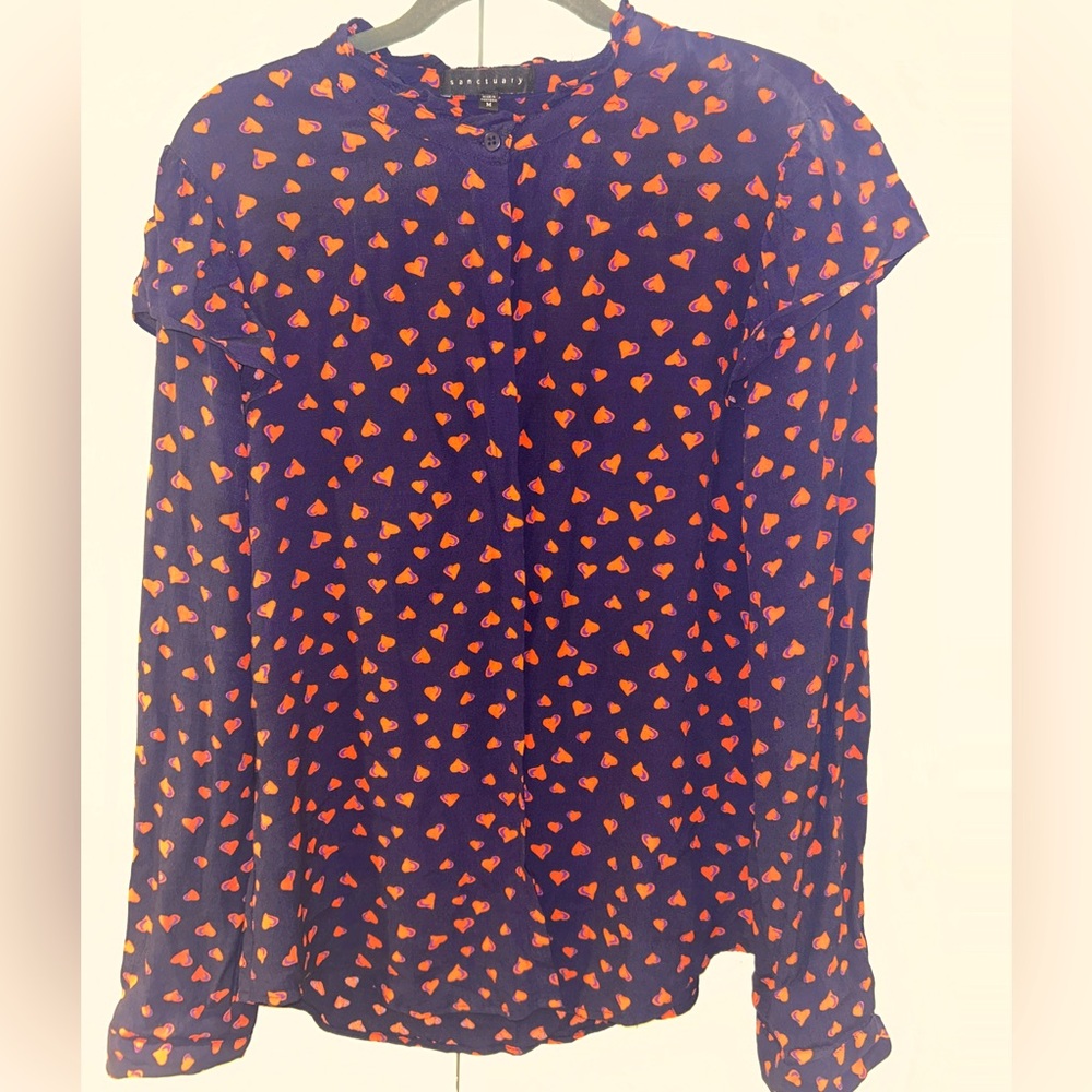 Sanctuary Heart Blouse Medium Pre-owned